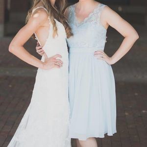 Azazie blue bridesmaid dress